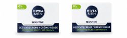 NIVEA MEN Sensitive Dagcrème voor het gezicht - 50 ml - Voordeelverpakking - 2 stuks