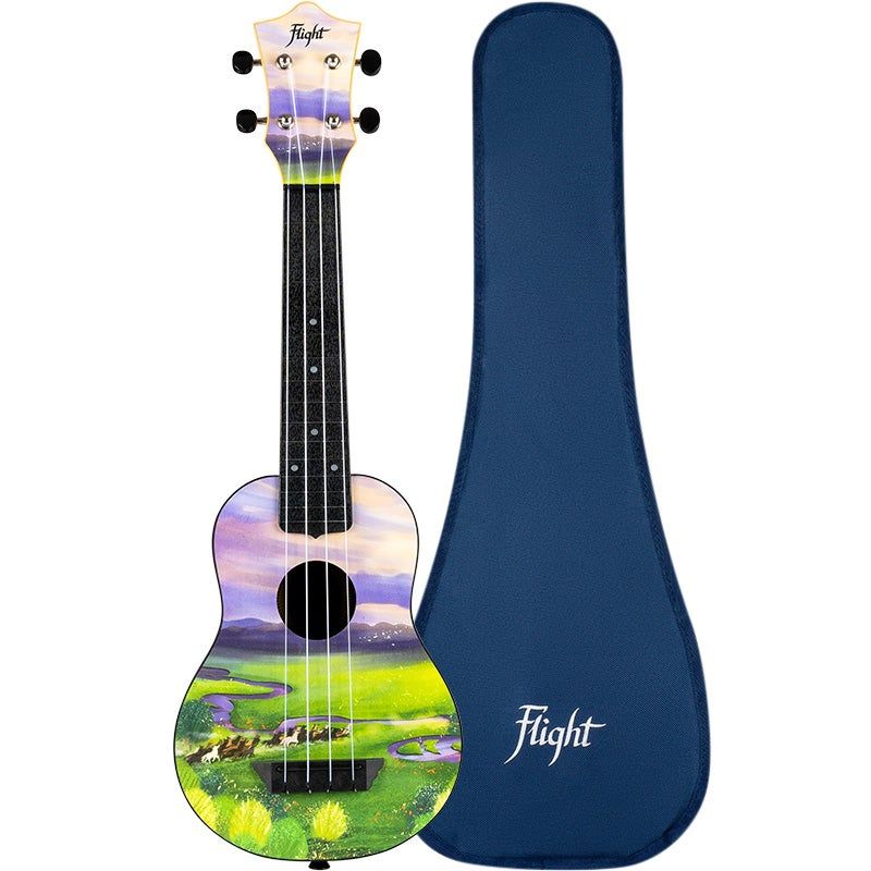 Flight Travel Series TUS40 View sopraan ukelele met gigbag
