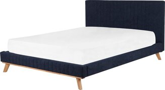 Beliani Talence Bed Stof donkerblauw