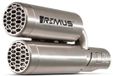 Remus Double Mesh Pour Vespa Gts 300 Hpe De 2021 Euro 5 Silencieux Non Homologué Argent