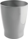 mDesign Afvalbak - Prullenmand - Zilver - 3L - Kunststof
