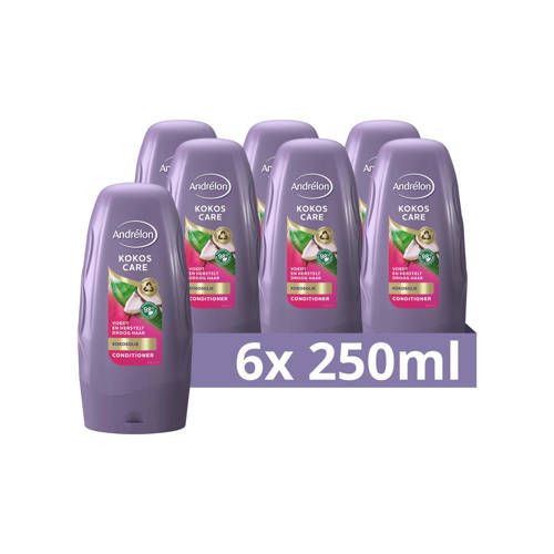Andrélon Kokos Care conditioner - 6 x 250 ml - voordeelverpakking