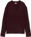 Tom Tailor Gebreide trui met V-hals Dark Red Mélange M