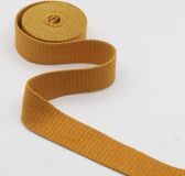 Merkloos 3 Meter Lurex Katoen Tassenband, Breedte 30MM, Kleur ECRU