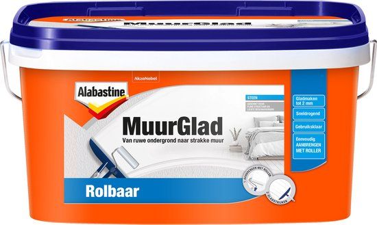 Alabastine Muurglad Rolbaar - Wit - 5 liter