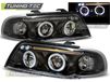 AUDI Phares avec anneaux "angel eyes" noirs, adaptés pour AUDI A4, année de construction 11.94 - 12.98