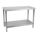 Royal Catering Roestvrij stalen tafel - draagvermogen 120 kg - 100 x 70 cm