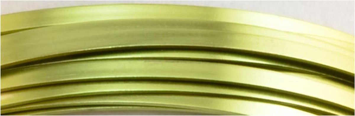 Vaessen Creative Aluminiumdraad plat 5x1mm 5m Apple green