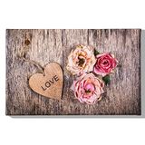 Homemania Afbeelding met hart, voor woonkamer, slaapkamer, meerkleurig, 45 x 3 x 70 cm, HM20KNV45 x 70 – 230, polyester, hout