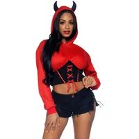 Leg Avenue Women's 87079 01206 Adult Sized Costumes, Red/Black, M/L