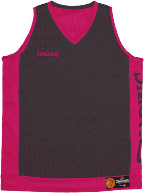 Spalding Reversible Shirt Kinderen - Fuchsia / Zwart - Maat 152