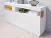 Buffet SILAC 1 porte 3 tiroirs blanc/chêne wotan
