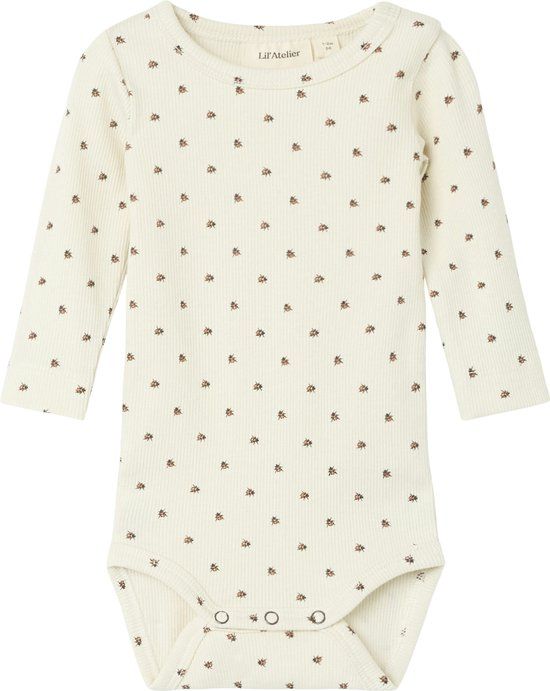 Lil Atelier Nbnlago Kim Longsleeve Slim Body Baby Grijs Katoen/Lyocell/Elastaan