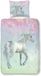 Good Morning Unicorn dekbedovertrek - Eenpersoons - 140x200/220 cm - Roze/Multicolor - Katoen