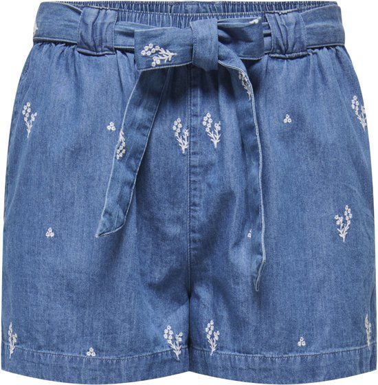 JDY Dames Bermuda Shorts Light Blue Denim Katoen Regular Fit