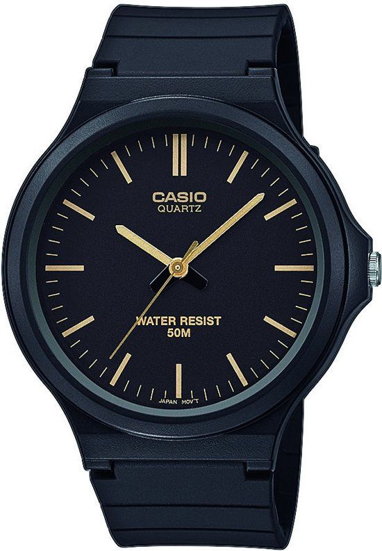 CASIO MW-240-1E2VEF Heren Horloge - Zwart - Kunststof - 43 mm
