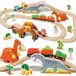 Ensemble de train dinosaure en bois pour enfants