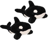 Cornelissen Orka knuffel - 36 cm - wit/zwart