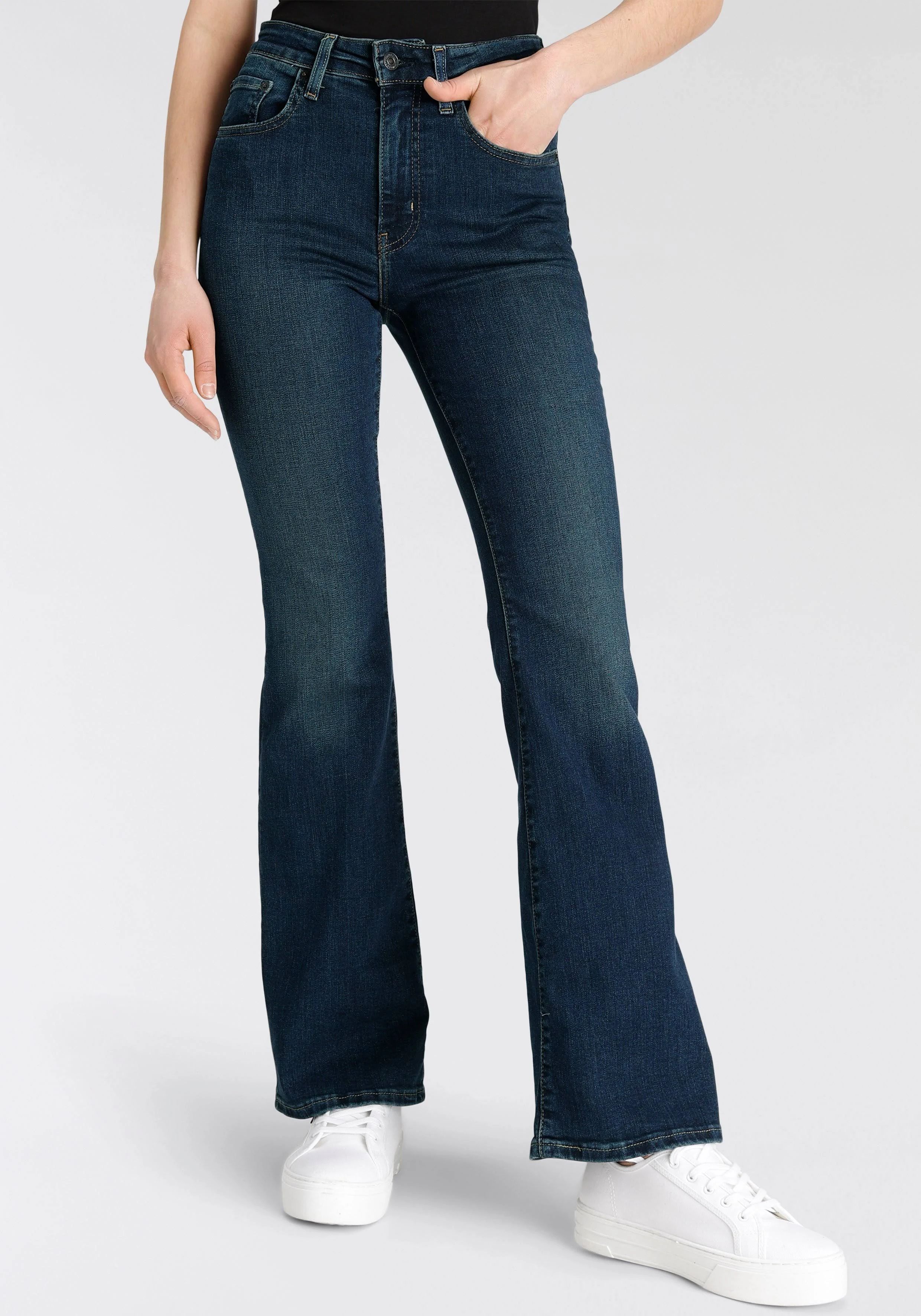 Levi's 726 High Waist Flared Jeans - Dark Blue Denim