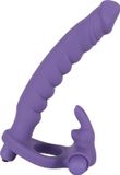 You2Toys Los Analos – Anale Voorbind Dildo voor Mannen met Vibrerend Clitoris Stimulatie Penis Ring Ontwerp voor Triple Verwenning – 16 cm – Paars