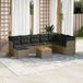Maison Exclusive - Ensemble de meubles de jardin 9 pièces avec canapé et coussins, gris, en polyrotin