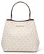 Michael Kors schoudertas dames crèmekleurig monogramprint beklede canvas 20x17x10.8 cm 35S4G3FM5B-VANILLA-OS