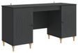 Bureau Noir 142,5 x 50 x 75 cm Bois traité