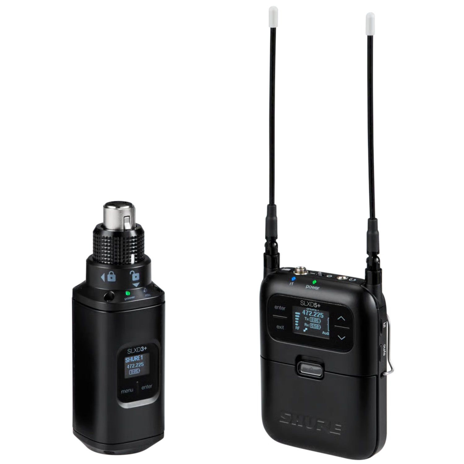Shure SLXD35+-G65 Wireless System met SLXD3+ Plug On Transmitter (470-606 MHz)