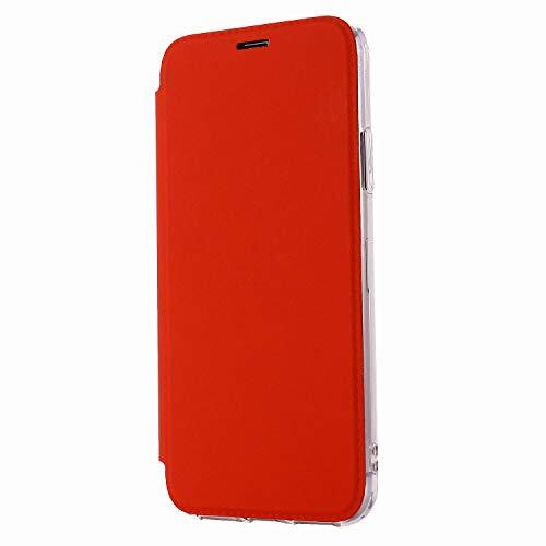 Custodia Custodia® Ultra Slim PU TPU Flip Folio hoes met kaartsleuf en standfunctie voor Samsung Galaxy A30/Samsung Galaxy A20, Samsung Galaxy A30, rood