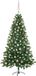 vidaXL Kunstkerstboom met verlichting en kerstballen 180 cm groen