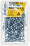 Deltafix Spaanplaatschroef platkop Torx Verzinkt 4.0 x 45 mm 100 stuks