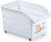 Plasticforte Opberg Trolley Container - Wit - Kunststof - 30 x 18 x 19 cm