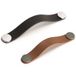Viefe FLEXA Furniture Handle Metal and Leather 160 mm Beige Aged Pewter