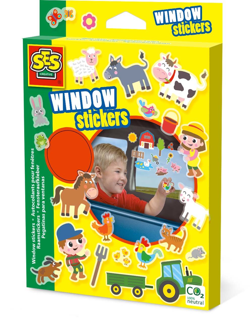 SES Creative Raamstickers Boerderij - Kids' Stickers - 3+ Years