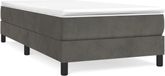 vidaXL Boxspring bed 100x200 cm fluweel donkergrijs