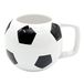 Dekohelden24 Koffiemok van keramiek in voetbalvorm, afmetingen: ca. H x Ø 10 x 7 cm, inhoud 400 ml