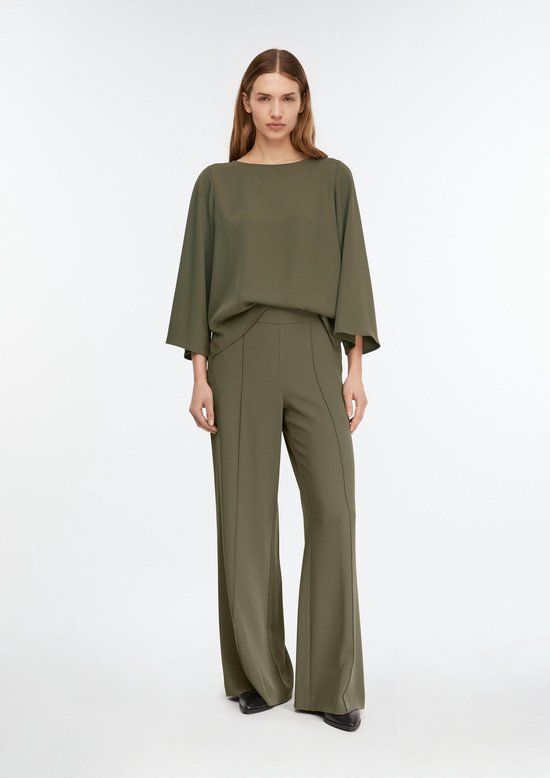 comma s.Oliver Broek W38 X L32 Olijfgroen