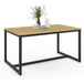 Idmarket Table à manger Detroit 6 personnes Design industriel 150 cm Naturel