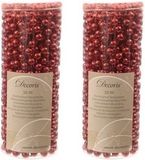 Decoris guirlande de perles - Rouge - 10 mètre - Plastique
