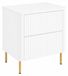 3xE living Armoire de salle de bain, 60 cm de large, blanc, portes blanches, pieds dorés