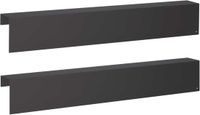 vidaXL Afdekprofiel voor tuinafboording 2 st 100 x 10 x 15 cm staal zwart