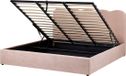 Beliani NANTERRE - Bed met opbergruimte - Pastelroze - 180 x 200 cm - Stof