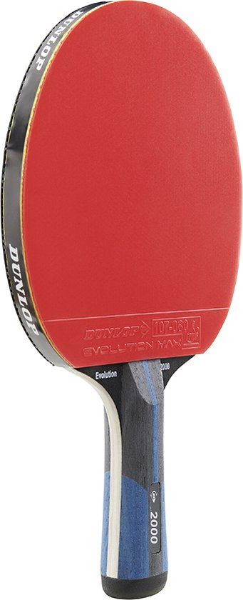 Dunlop Evolution 2000 Tafeltennis Batje - Rood - 2.0 mm Rubberdikte