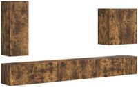 vidaXL TV Wandkast Set Rook Eiken