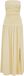 WE Fashion Dames jersey strapless maxi jurk met plooidetail Lichtgeel L