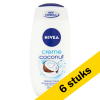 Nivea Aanbieding: 6x Nivea douchecreme soft care shower Coconut & Jojoba oil (250 ml)