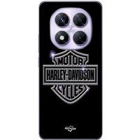 Maniacase Beschermhoes Xiaomi Redmi Note 14 Pro 5G Harley Davidson logo motor sycles gris front noir