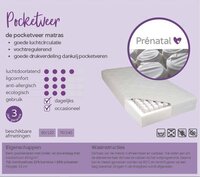 Prénatal Prenatal pocketveer matras bamboe 60x120