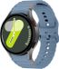 Strap-it Siliconen Wave bandje - Geschikt voor Samsung Galaxy Watch 7 (40 & 44mm) / Galaxy Watch 6 (Classic) / Galaxy Watch 5 (Pro) / Galaxy Watch 4 (Classic) - grijsblauw