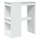 VidaXL Table de bar en bois traité 90x47,5x103,5 cm blanc